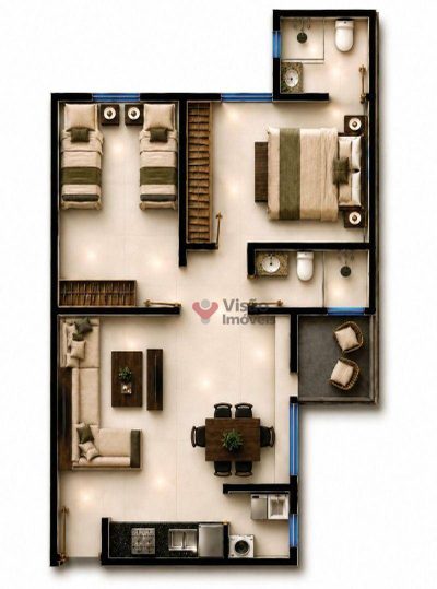 Apartamento, 2 quartos, 66 m² - Foto 1