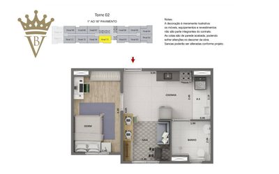Apartamento, 1 quarto, 35 m² - Foto 1
