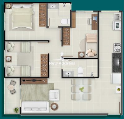 Apartamento, 3 quartos, 61 m² - Foto 3