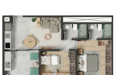 Apartamento, 2 quartos, 57 m² - Foto 4