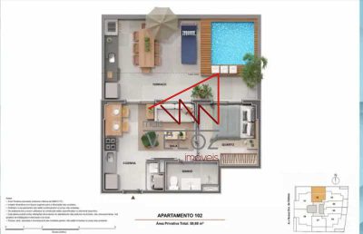 Apartamento, 1 quarto, 34 m² - Foto 3