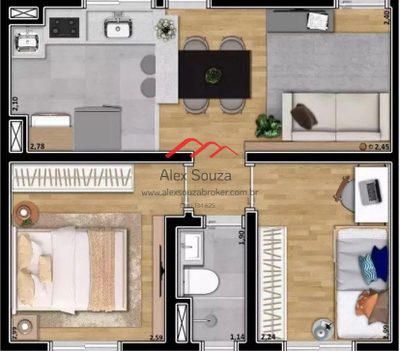 Apartamento, 2 quartos, 40 m² - Foto 5