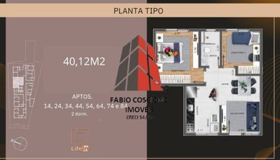 Apartamento, 2 quartos, 40 m² - Foto 3