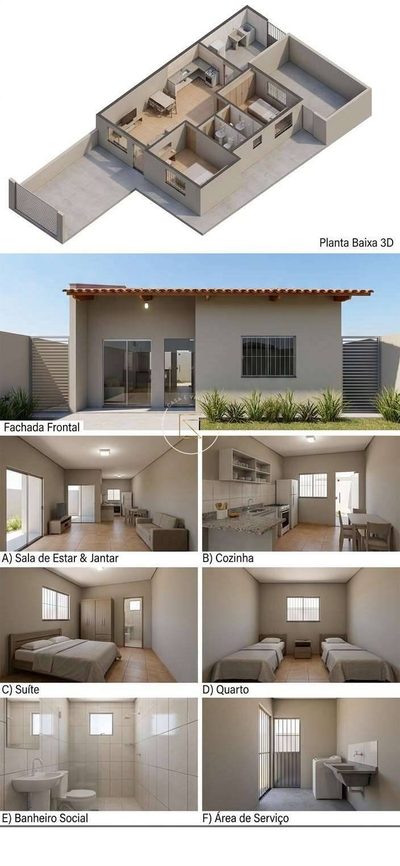 Casa, 2 quartos, 51 m² - Foto 2