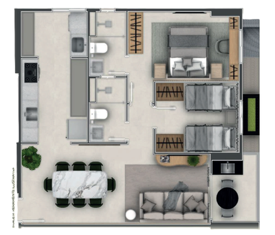Apartamento, 3 quartos, 102 m² - Foto 5