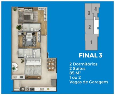 Apartamento, 2 quartos, 85 m² - Foto 4