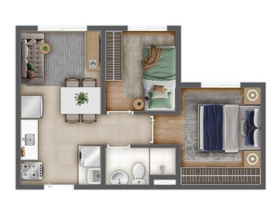 Apartamento, 2 quartos, 38 m² - Foto 5