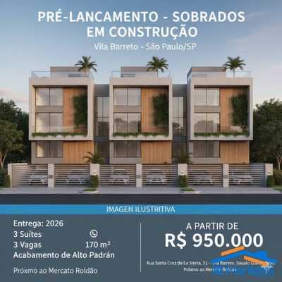 Sobrado, 3 quartos, 170 m² - Foto 1