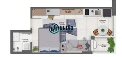 Apartamento, 1 quarto, 33 m² - Foto 1