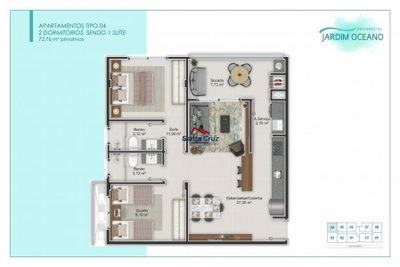 Apartamento, 2 quartos, 72 m² - Foto 1