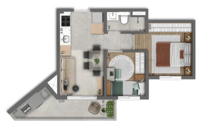 Apartamento, 2 quartos, 51 m² - Foto 4