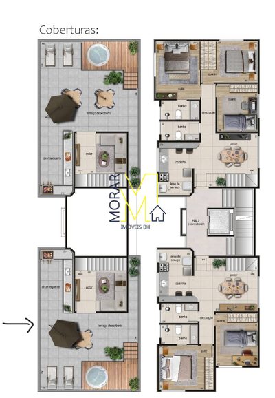Cobertura, 2 quartos, 112 m² - Foto 2