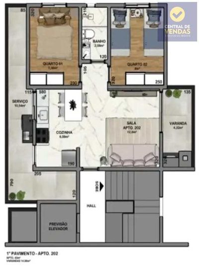 Apartamento, 2 quartos, 54 m² - Foto 4