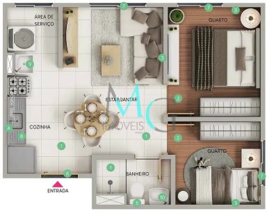Apartamento, 2 quartos, 59 m² - Foto 4