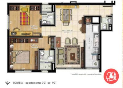 Apartamento, 2 quartos, 82 m² - Foto 2