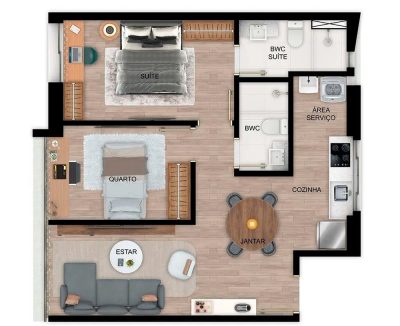 Apartamento, 1 quarto, 61 m² - Foto 4