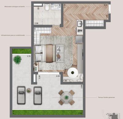 Apartamento, 1 quarto, 44 m² - Foto 4