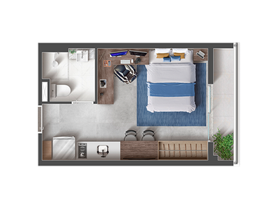 Apartamento, 1 quarto, 24 m² - Foto 2