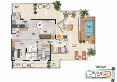 Cobertura, 3 quartos, 186 m² - Foto 1