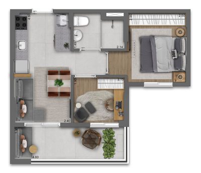 Apartamento, 2 quartos, 39 m² - Foto 5