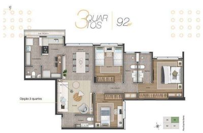 Apartamento, 3 quartos, 98 m² - Foto 2