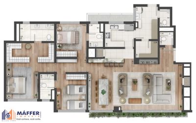 Apartamento, 3 quartos, 170 m² - Foto 4