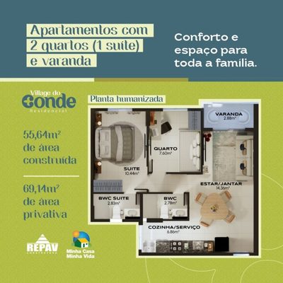 Apartamento, 2 quartos, 55 m² - Foto 4
