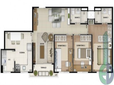 Apartamento, 3 quartos, 86 m² - Foto 2