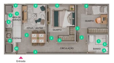 Apartamento, 2 quartos, 53 m² - Foto 4