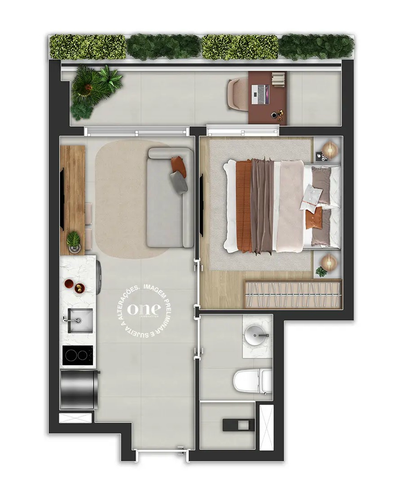 Apartamento, 1 quarto, 28 m² - Foto 4