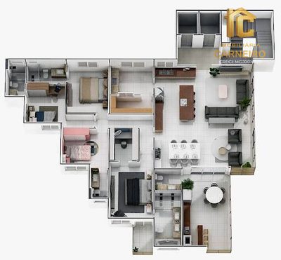 Apartamento, 4 quartos, 206 m² - Foto 2