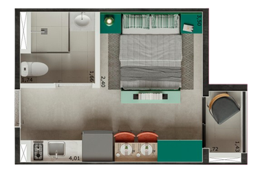 Apartamento, 2 quartos, 35 m² - Foto 5
