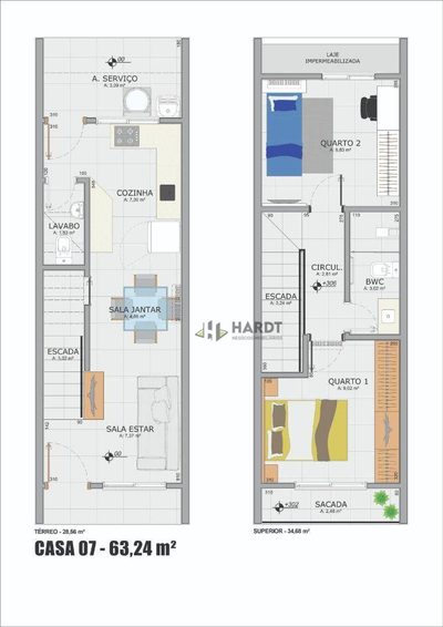 Casa, 2 quartos, 61 m² - Foto 2