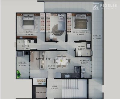 Apartamento, 3 quartos, 90 m² - Foto 3