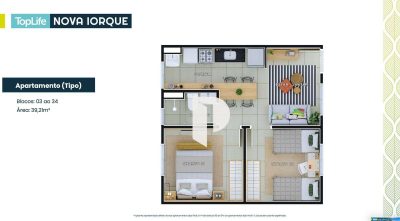Apartamento, 2 quartos, 40 m² - Foto 3