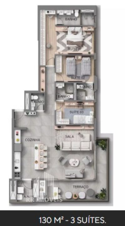 Apartamento, 3 quartos, 130 m² - Foto 2