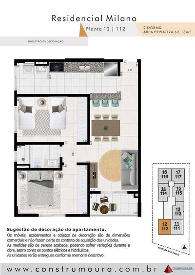Apartamento, 2 quartos, 62 m² - Foto 3