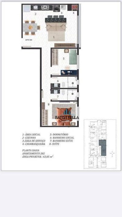 Apartamento, 2 quartos, 77 m² - Foto 2