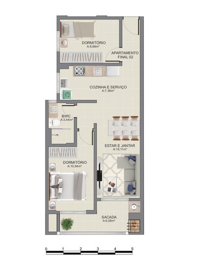 Apartamento, 2 quartos, 69 m² - Foto 4