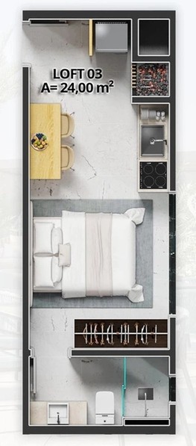 Apartamento, 1 quarto, 28 m² - Foto 3