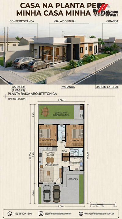 Casa, 2 quartos, 67 m² - Foto 1