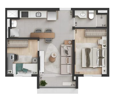 Apartamento, 2 quartos, 41 m² - Foto 5