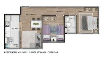 Apartamento, 2 quartos, 43 m² - Foto 3