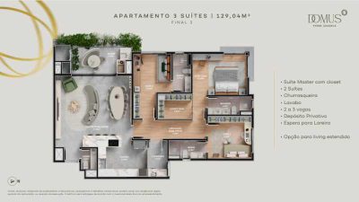 Apartamento, 3 quartos, 129 m² - Foto 1