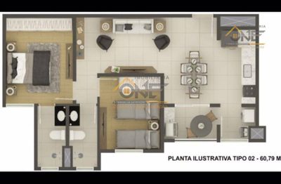 Apartamento, 2 quartos, 60 m² - Foto 2
