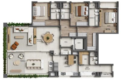 Apartamento, 3 quartos, 177 m² - Foto 2
