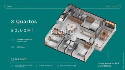 Apartamento, 3 quartos, 80 m² - Foto 3
