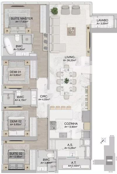 Apartamento, 152 m² - Foto 1