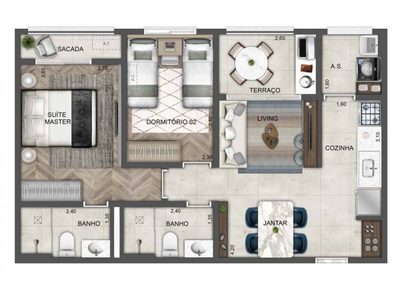 Apartamento, 1 quarto, 45 m² - Foto 5