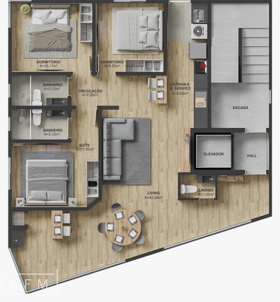 Apartamento, 3 quartos, 102 m² - Foto 5
